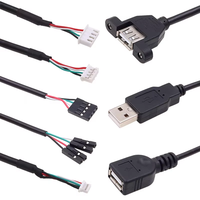 Conector USB a 4 pines PH 2.0 mm de paso blanco para montaje en PCB, terminal de cable para cable de datos