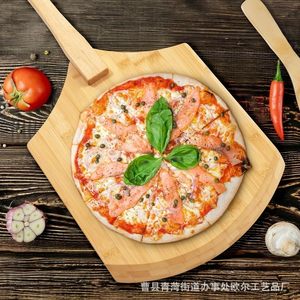 Bamboo Pizza Pan 12 Inch Wooden Baking Tray For Home Pizza Bread <b>Steak</b> Cooking Simple Style Natural Color - Product Image 1