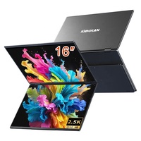 Moniteur portable pliable double écran de 16 pouces pour téléphones portables et ordinateurs portables, idéal pour le gaming, les voyages et le bureau - Vente en gros