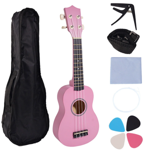 Kit per principianti di Ukulele in legno di basso Soprano-Ukulele per <span class=keywords><strong>chitarra</strong></span> da 21 "con borsa da concerto <span class=keywords><strong>e</strong></span> accessori per <span class=keywords><strong>chitarra</strong></span> - Product Image 3