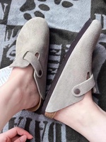 L.M.G.G 2026 Nouvelles chaussures Birkenan en cuir véritable pour femmes et hommes, à bout fermé, semelle épaisse en liège, caoutchouc, mousse EVA, soutien de la voûte plantaire