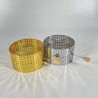 Support à charbon pour chicha en acier inoxydable ajouré, personnalisable en usine, avec poignée en bois, filtres à charbon et bols à charbon