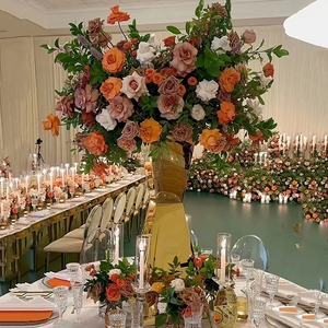 Decorazioni <span class=keywords><strong>per</strong></span> Feste di Matrimonio, Vasi Alti in Metallo Oro e Argento, Supporti <span class=keywords><strong>per</strong></span> <span class=keywords><strong>Fiori</strong></span>, Centrotavola <span class=keywords><strong>per</strong></span> Tavoli Nuziali - Product Image 3