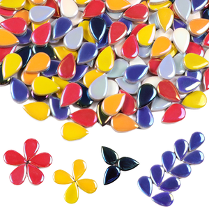 <span class=keywords><strong>Mosaicos</strong></span> Iridiscentes en Forma de Lágrima, Azulejos de Cerámica para Manualidades, Decoración de Habitaciones Infantiles, <span class=keywords><strong>Mosaicos</strong></span> de Gota de Agua - Product Image 4