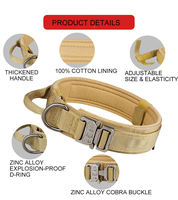Collier tactique pour chien robuste avec boucle en alliage, en nylon de luxe, haute qualité, pour grands chiens, à double anse, décontracté, à dégagement rapide
