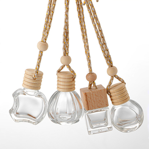 Chai nước hoa ô tô bán buôn 8ml, treo, khuếch tán mùi hương ô tô, chai thủy tinh làm mới không khí ô tô rỗng với nắp gỗ - Product Image 3
