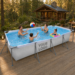 <span class=keywords><strong>Bester</strong></span> Preis Rechteckiger Metallrahmen-Pool Oberirdischer Schwimmpool Stahlrahmen Outdoor PVC Garten Familienpool Einfacher Aufbau Stabiles Set - Product Image 4