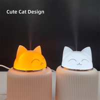 Mini humidificateur d'air mignon en forme de chaton avec fonction d'aromathérapie, garantie 1 an, diffuseur de bureau en plastique pour la maison, la voiture, l'hôtel YS