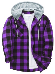 Nouvelle Arrivée : Chemise à Carreaux en Coton à Manches Longues pour Homme, Veste à Capuche Personnalisée Grande Taille, Respirante et Infroissable pour le Printemps - Product Image 6