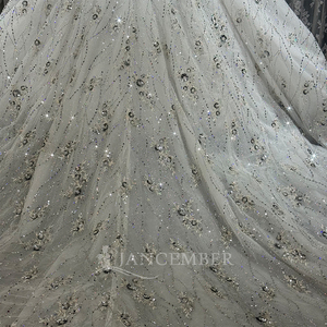 Robe de mariée élégante et romantique Jancember, style reine, ornée de strass, tendance et très vendue, Wx288 - Product Image 4