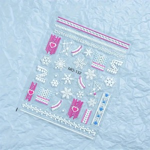 Fournitures pour ongles de noël autocollants auto-adhésifs pour ongles de flocon de neige autocollants d'art d'<span class=keywords><strong>ongle</strong></span> d'hiver en relief - Product Image 2