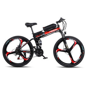 Vélo de montagne électrique de course à 21 vitesses, cadre en acier à haute teneur en carbone, fourche à suspension, batterie 36V 10Ah, 26 pouces, <span class=keywords><strong>VTT</strong></span> adulte - Product Image 2