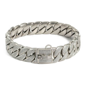 316L स्टेनलेस स्टील लक्जरी कस्टम सोने की हीरे की क्यूबा पिटबुल बुलडॉग कुत्ते की चेन हार के लिए बड़ा कुत्ता कॉलर - Product Image 6