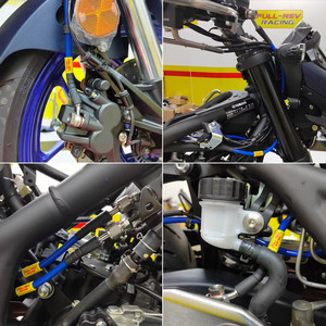Conectores Rápidos de Manguera de Freno Delantero y Trasero para Motocicleta, Modificación Especial FULL REV RACING, Acero Inoxidable, para <span class=keywords><strong>Yamaha</strong></span> <span class=keywords><strong>R3</strong></span> <span class=keywords><strong>2018</strong></span>-2024 - Product Image 2
