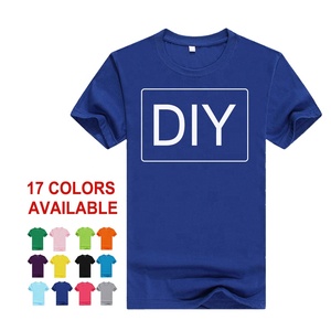 Commercio all'ingrosso personalizzato uomini 50% cotone 50% poliestere pianura t-shirt in bianco stampa Logo T Shirt all'ingrosso - Product Image 2