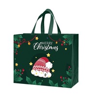 Sacs fourre-tout non tissés de Noël, sacs de courses réutilisables écologiques, sacs à main de fête, sacs cadeaux