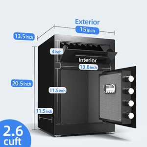 Coffre-fort de sécurité commercial de grande taille en acier allié, biométrique, à <span class=keywords><strong>empreinte</strong></span> digitale, triple verrouillage à 4 points, pour hôtels et banques - Product Image 6