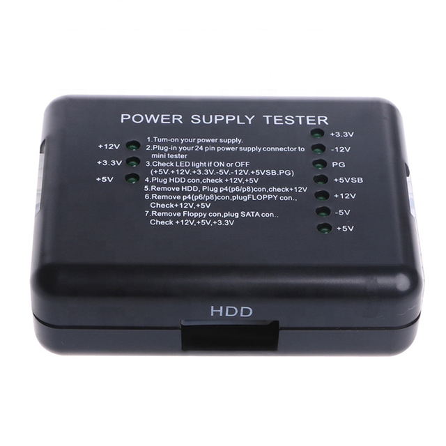 PC Power Supply Tester HDD Meter Tester Checker 20/24 Pin PSU ATX SATA HDD Meter Power Supply Tester