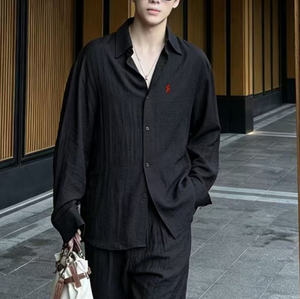 Ralf Streetwear Blusas Básicas de Oficina con Solapa para Mujer, Camisas Vintage Blancas Casuales de <span class=keywords><strong>Manga</strong></span> Larga, Estilo Holgado para Mujer Laurla - Product Image 1