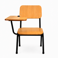 Fauteuil d'étudiant avec tablette d'écriture, chaise de cours pour lycée, chaise de conférence pour salle de classe, mobilier scolaire pour université