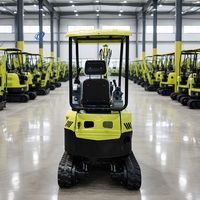 Mini-excavatrice de 1,5 tonne à économie de carburant avec capot, moteur diesel Kubota, certifiée CE EPA EURO5, livraison gratuite