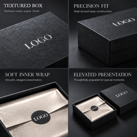 Boîte cadeau rigide personnalisée en deux parties avec logo personnalisé, ensemble de papier de luxe pour l'emballage de bijoux et de montres de luxe