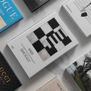 Lingua straniera in <span class=keywords><strong>bianco</strong></span> <span class=keywords><strong>e</strong></span> <span class=keywords><strong>nero</strong></span> <span class=keywords><strong>grigio</strong></span> decorazione vero libro flip stile semplice camera modello ufficio vendite decorazione morbida - Product Image 4