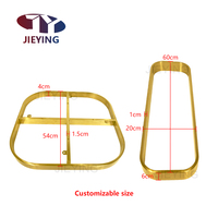 Accessoires de quincaillerie pour meubles Jieying, pied de canapé en métal, base de meuble dorée, cadre de chaise en acier inoxydable sans plaque pivotante