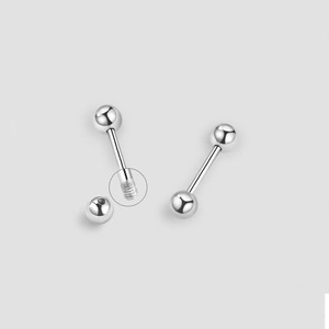 Meetyoo Trendy 18K Chapado en oro Tornillos Sleep Sin Quitar <span class=keywords><strong>Pendiente</strong></span> Simple Doble Cabeza Bola Redonda Lengua <span class=keywords><strong>Recta</strong></span> <span class=keywords><strong>Pendiente</strong></span> <span class=keywords><strong>de</strong></span> uñas - Product Image 6