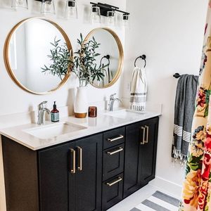 Set di Mobili da <span class=keywords><strong>Bagno</strong></span> Moderni 60 Pollici, Fornitore di Alta Qualità, Mobile da <span class=keywords><strong>Bagno</strong></span> con Specchio, Armadietto in Legno Massello con Doppio Lavabo - Product Image 2