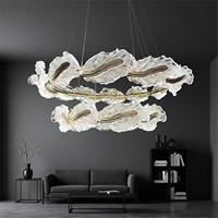 Lustre suspendu LED de luxe, éclairage moderne pour hôtel, salon, décoration, lustres en verre