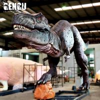 Modèle de dinosaure T-rex géant 3D pour parc à thème, simulation de dinosaure animatronique de haute qualité à vendre