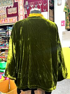 Kimono en velours de soie réversible brodé, style bohème, fait main, motif botanique, col en V, décontracté, toutes saisons - Product Image 4