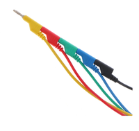 Câble à double fiche banane en silicone lisse de 1m avec 5 couleurs pour les tests de puissance du multimètre