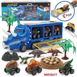 Camion de stockage de conteneur de Friction <span class=keywords><strong>dino</strong></span> jouet avec fente d'éjection voiture de traction de dinosaure HN938679 - Product Image 4