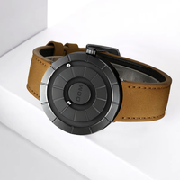 Montres DOM 1753, design tendance et créatif, mouvement à quartz, étanches pour la vie quotidienne, bracelet en cuir véritable, montres-bracelets pour hommes