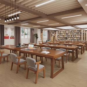 การอ่านหนังสือห้องสมุดแบบ double-Person โต๊ะเรียนด้วยตนเองแบบ Immersive นักเรียนโต๊ะยาวการเขียนโต๊ะคอมพิวเตอร์ - Product Image 1