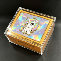 Boîtier de présentation en acrylique pour cartes magnétiques, format 3x4 pouces, épaisseur 50 mm, transparent, pour boîte de boosters anglais
