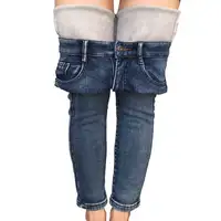 Frauen Winter Hosen Fleece Gefüttert Damen Jeans Engen Hosen Samt Dick Stretch Warme Slim Fit Flanell Dünne Jeans