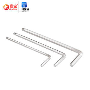 Llave hexagonal con cabezales de bola extendidos, caja de llave inglesa con extremo de bola plateada en forma de L de acero #45 - Product Image 3