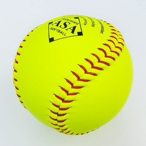 Pelota de Softbol de Cuero de 12 Pulgadas con Diseño de Logotipo Personalizado, Núcleo de PU, Lanzamiento Rápido COR .47, 375 LBS, Aprobada por la <span class=keywords><strong>ASA</strong></span> - Product Image 3