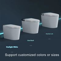 WC intelligent monobloc en céramique OEM/ODM avec siège chauffant, à siphon et fixation au sol, pour salle de bain