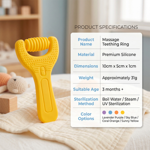 Anneau de <span class=keywords><strong>dentition</strong></span> en silicone de qualité alimentaire sans BPA pour bébés de 3, 6 et 12 mois – Jouet de <span class=keywords><strong>dentition</strong></span> pour nourrissons – Produit de soin buccal – Collection 2026 - Product Image 6