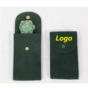 Custom Logo Premium Suede Watch Pouch Dustproof <b>Envelope</b> Buckle Bag Recyclable Velvet Jewelry Travel Gift Portable Fashionable - Product Image 1