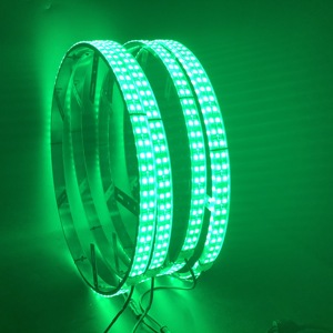 Kit d'anneaux lumineux à LED à double rangée de 17 pouces pour roues de voiture et de camion étanche avec contrôle par application - Product Image 3