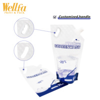 Offre Spéciale clair Stockage personnalisé 1l 2l 3l grande capacité Détergent liquide buse poignée Screen Wash sacs en plastique Stand Up bec pochette