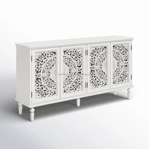 Meuble sur mesure de style américain pour salon haut de gamme en bois massif véritable armoire de porche rétro tendance - Product Image 5