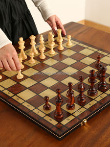 ड्रॉप शिपिंग थोक उच्च गुणवत्ता वाली लक्जरी धातु शतरंज के टुकड़े पार्टी प्ले शतरंज खेल धातु शतरंज 24*24 सेमी - Product Image 4