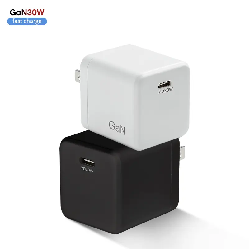 Original Quality GaN Tech Mini 30W USB-C Power Adapter Fast Charging QC3.0 30W PD Charger For Mobile Phone