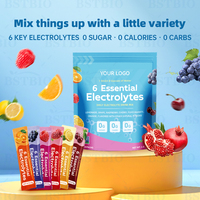 BSTBIO Nutrition sportive personnalisée, mélange sans sucre, poudre d'électrolytes pour l'hydratation, sachets